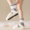 Simple Short Tube Sock Cover Thicken Warm Winter Foot warmer Coral Fleece Stockings  Girl