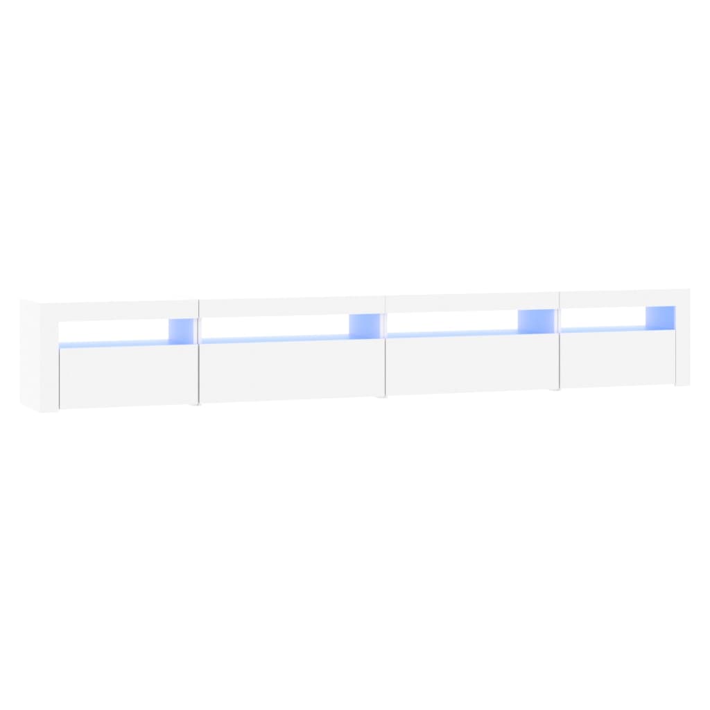 vidaXL TV Cabinet with LED Lights White 270x35x40 Cm