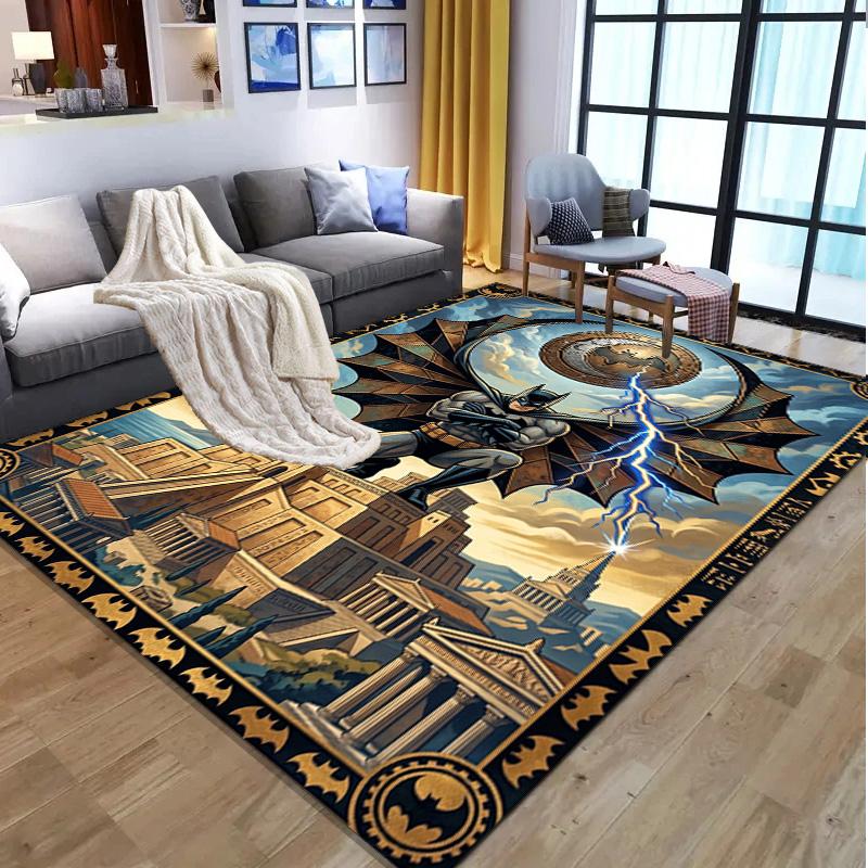 Batman Pattern Rug, Indoor/Outdoor Mat, for Picnic, Gameroom, Bedroom, Office, Living Room, Home Decor Carpet, Birthday Gift