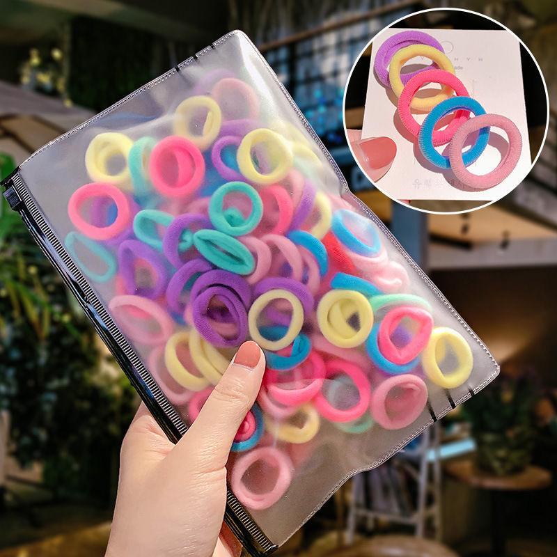 100pcs Colorful Hair Band for Girls Seamless Hair Tie High Elasticity Hair Bands Towel Hair Holder Cute Rubber Band Hair Accessories