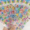 6/12pcs 3D Bubble Stickers Cartoon Numbers and Letters Various Styles Reusable Children Sticker Toys Birthday Gift for Boys TMZ