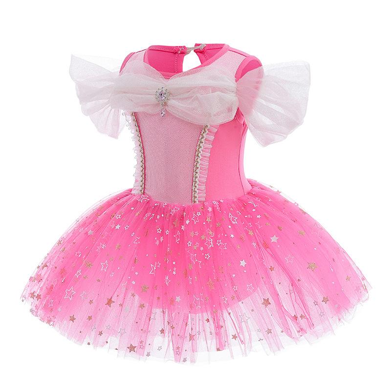 Kinderkostüme Flauschige Gazeröcke Mädchen Prinzessinnenkleider Baby Mädchen Ballettanz Jumpsuits