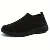 Ladies Casual Shoes Lightweight Comfortable Outdoor Walking Shoes Solid Color Soft Sole Slip-On Flats Sneaker Shoes For Women