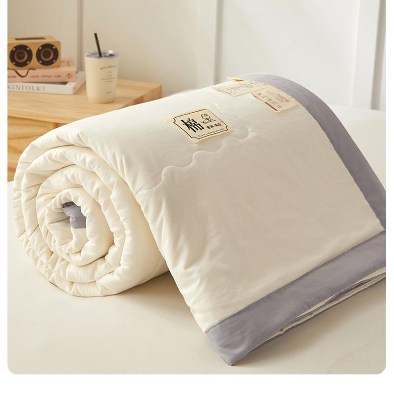 Washed Cotton Pure Color Summer Quilt With Fashion Simple Quilt Core Suitable For Bedroom Adult Children 100/150/200cm