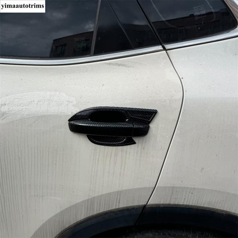 ABS Rearview Mirror / Door Handle Bowl / Fuel Tank Cap Cover Trim Carbon Fiber Accessories For MG HS / HS Plug-in - 2024
