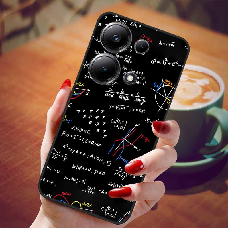 For Poco M6 Pro 4G Case Fashion Marble Silicon Black Cover for Xiaomi Poco M6Pro 4G Phone Case M 6 Pro Soft Shells PocoM6Pro 4G