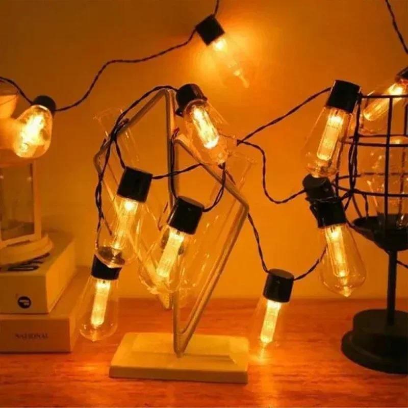 Outdoor Solar String Lights LED IP65 Waterproof Edison Bulb Retro Vintage Christmas Garland Garden Party Decoration Fairy Lamp