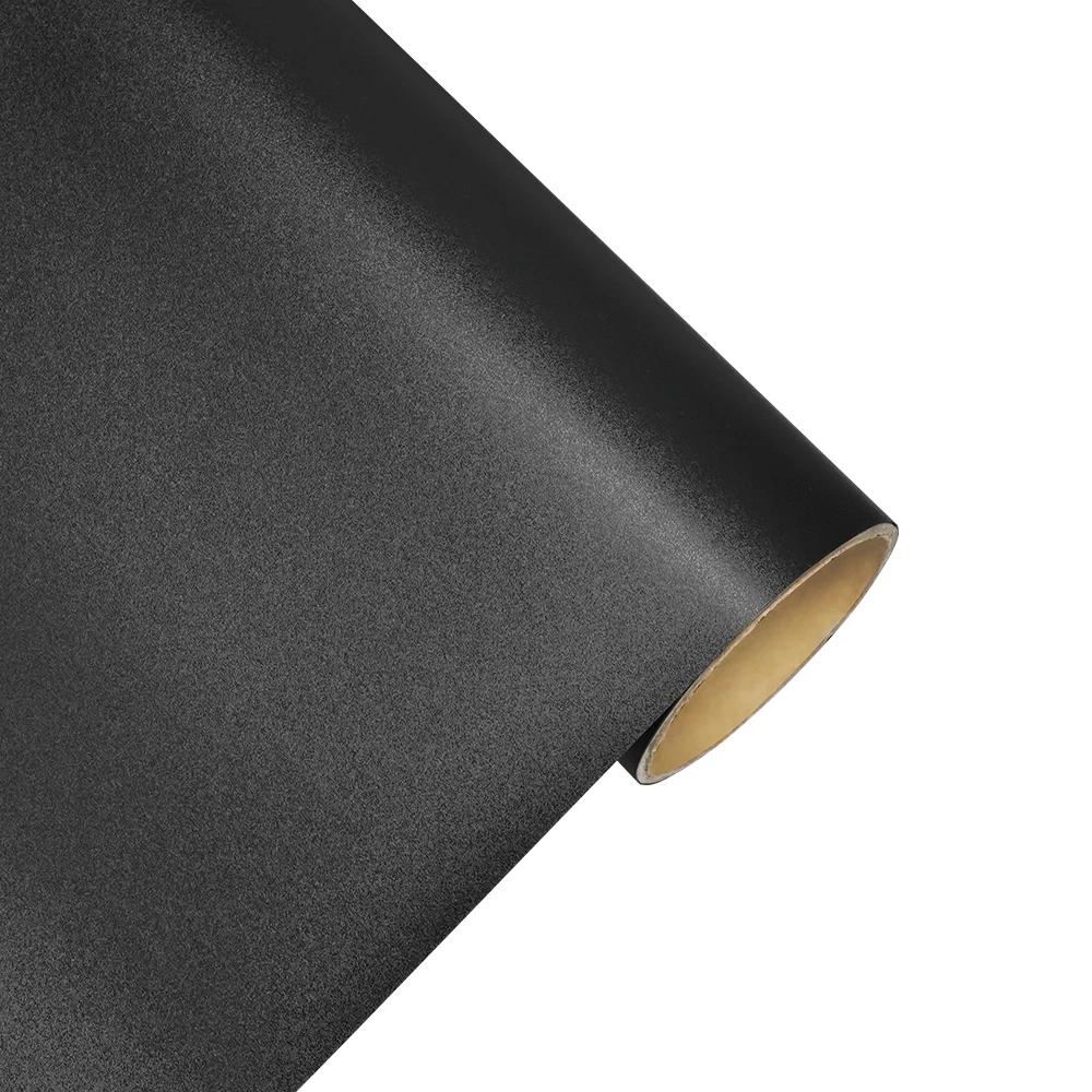 

Car Wrapping Film Frosted Black Bubble Free Vinyl Film Auto Color Change Decal PET Sticker Exterior Interior Car Accessories 10x152cm