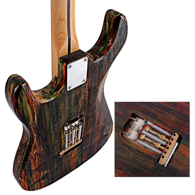 Guitar Brass Tremolo Bridge System Dual-Brass-Rod Trem Stopper Device with Mounting Screws Electric Guitar Accessories