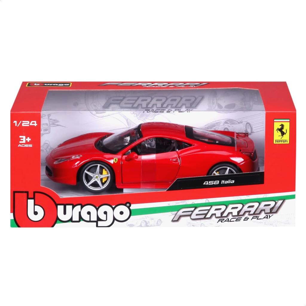 Bburago 1/24 scale Ferrari 458 Italia Red / Diecast Model Car Finished Product 18-26003