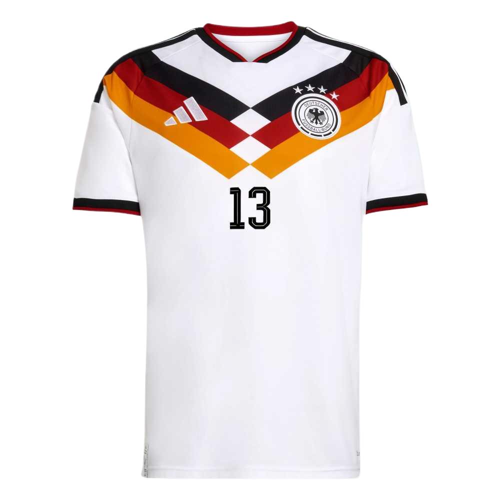 Adidas 2026 World Cup Germany National Team Thomas Müller 13 Home Quick-Dry V-Neck Soccer Jersey Fan Edition Men jersey KD8363-13 XS