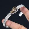 Womens day Deal Trillion Bronzite Gemstone Wife Handcrafted Bangle 925 Silver