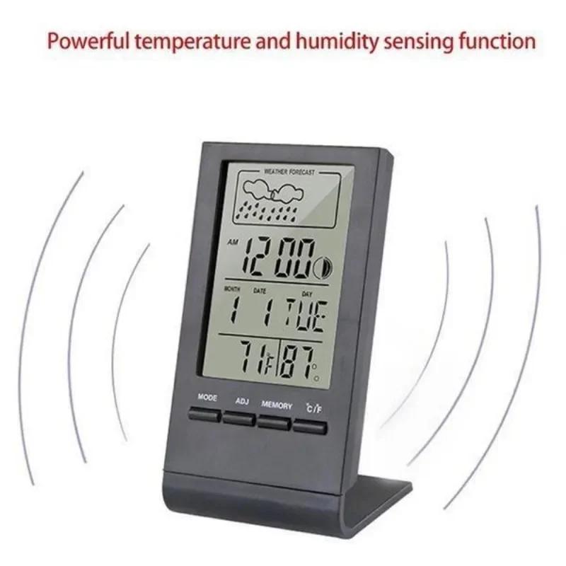 LED Digital Automatische Elektronische Monitor Uhr Thermometer Hygrometer Anzeige Wecker Indoor/Outdoor Wetterstation