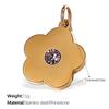 SH77 Custom Stainless Steel Charm Classic Jewelry Pepper Daisy Strawberry Clover Zircon Pendant 18K Gold PVD Charms