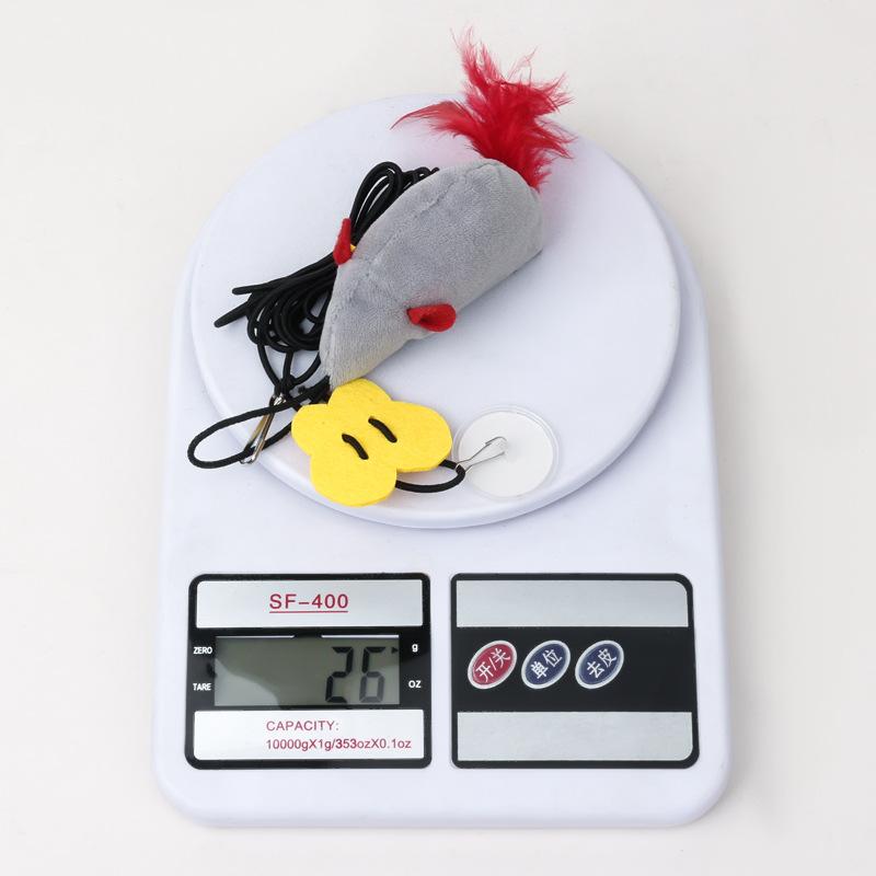 Hanging Sound-sounding Mouse Plush Cat Toy, Chirping Mouse Self-amusement Cat Toy