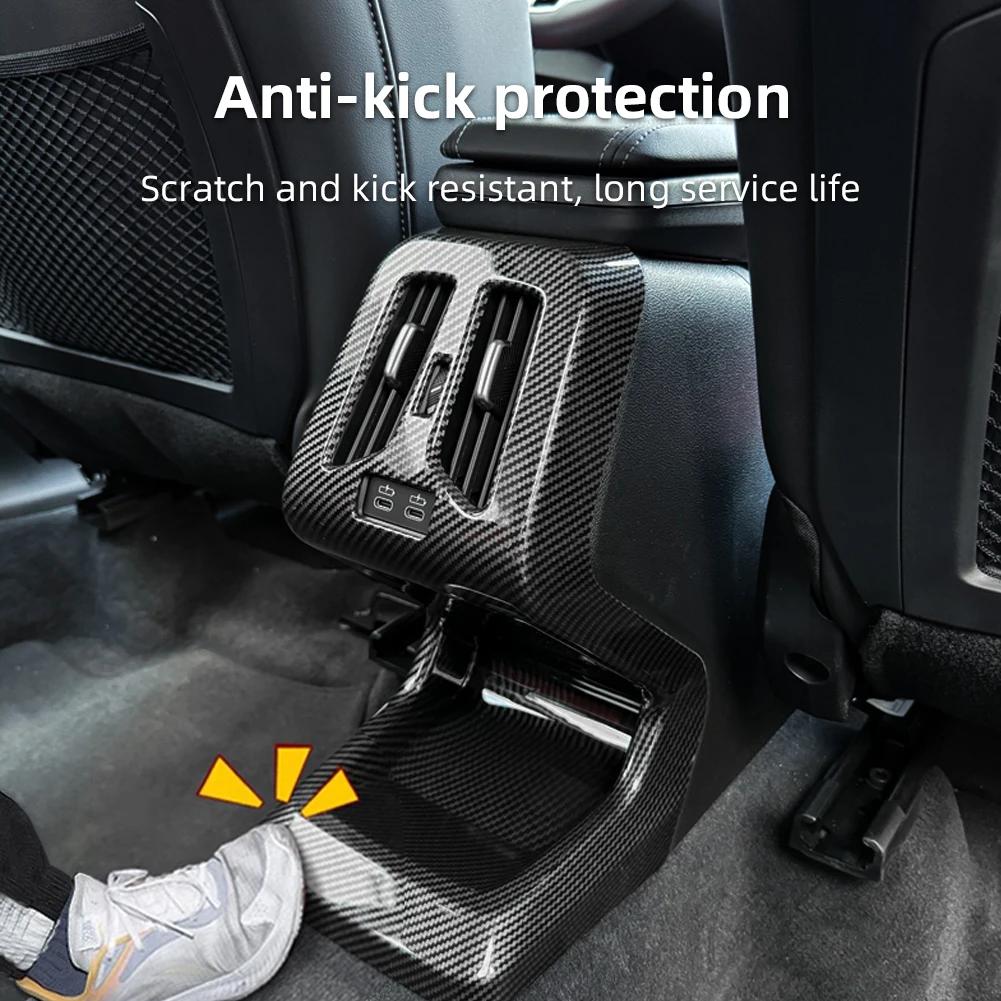 2 szt. Akcesoria samochodowe do BMW X1 U11 2024 2024 ABS Wzór włókna węglowego Tylny wylot wentylacyjny Pokrywa wykończeniowa Akcesoria do wnętrza samochodu