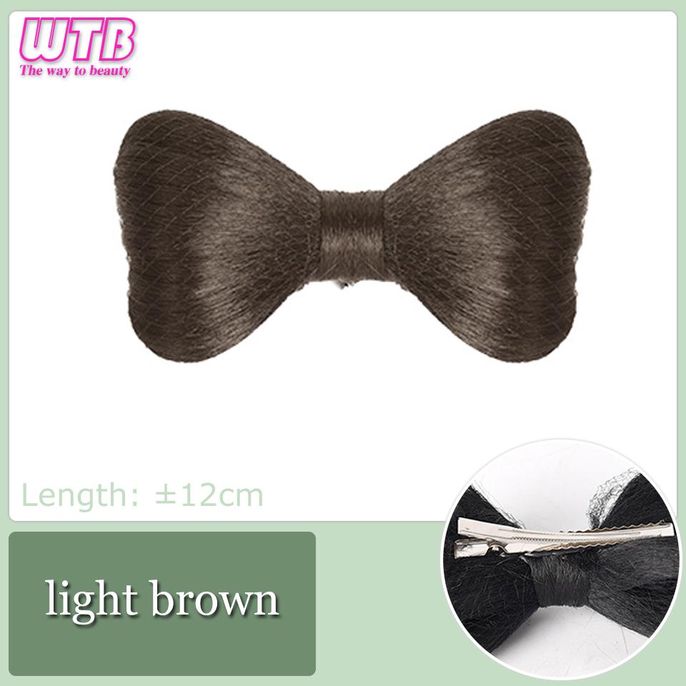 WTB Bow Knot Clamping Ball Head High And Low Tied Sweet Princess Wind Chignon Hair Integrated Clamping Wig For Women