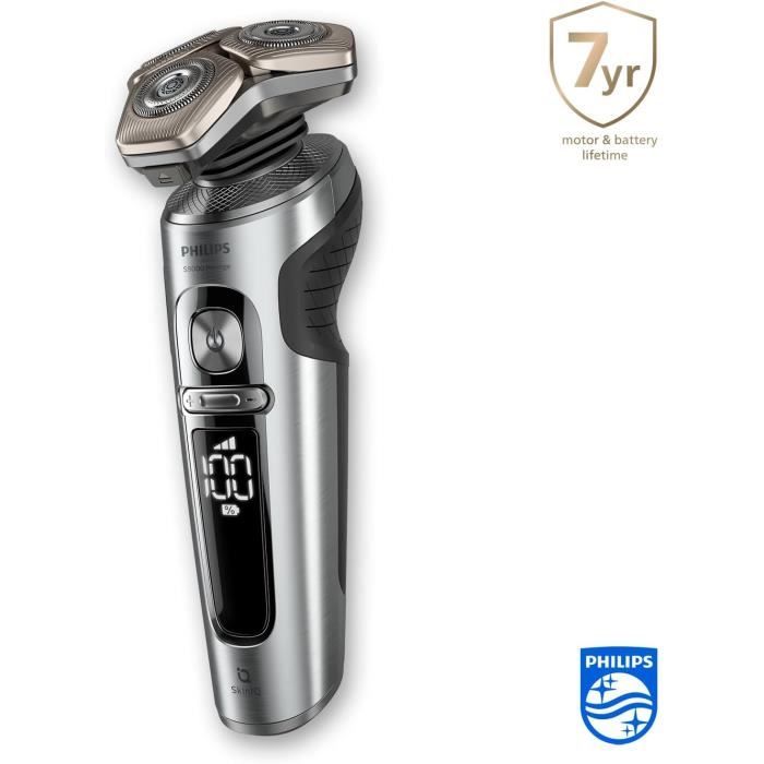Rasoir Électrique - Philips - Series 9000 Prestige - Technologie SkinIQ - Tondeuse Intégrée - Recharge Qi