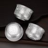 6pcs Auspicious Fu Embossed Tea Cup Zinc Zinc Alloy Offering Water Bowl Ritual Wine Cup  Temple