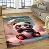 Süßer Traum Panda Tier Cartoon Teppich für Zuhause Wohnzimmer Schlafzimmer Sofa Fußmatte Dekor, Kinder Spielbereich Teppich Rutschfeste Bodenmatte