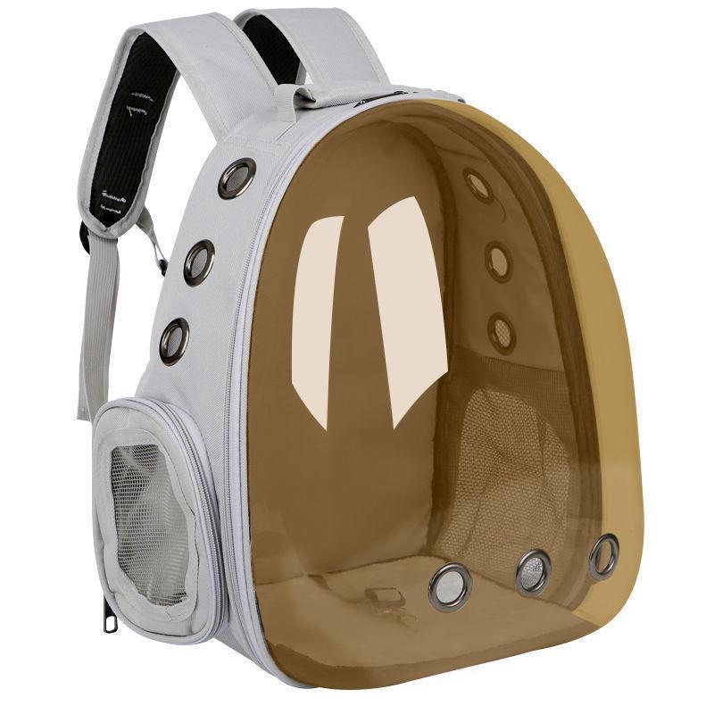 Portable Transparent Cat Backpack: Breathable, Spacious Double-Shoulder Pet Carrier