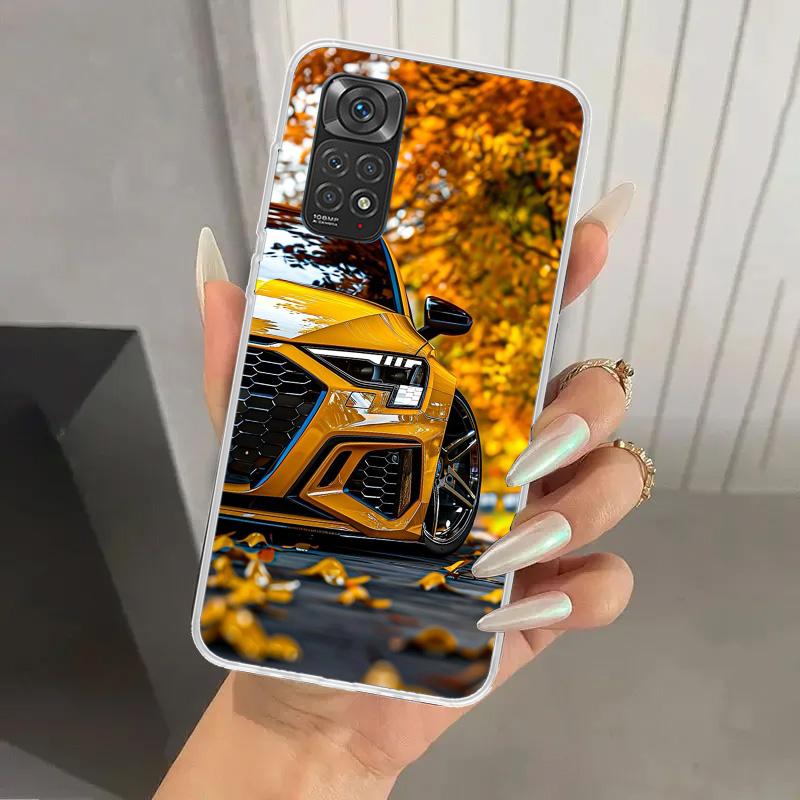 R-S 6 7 8 Sport Car Phone Case for Xiaomi Redmi Note 15 14 14S 13 12S 12 Pro 11S 11 Plus 11T 11E 10S Soft Funda Print Shell Redm