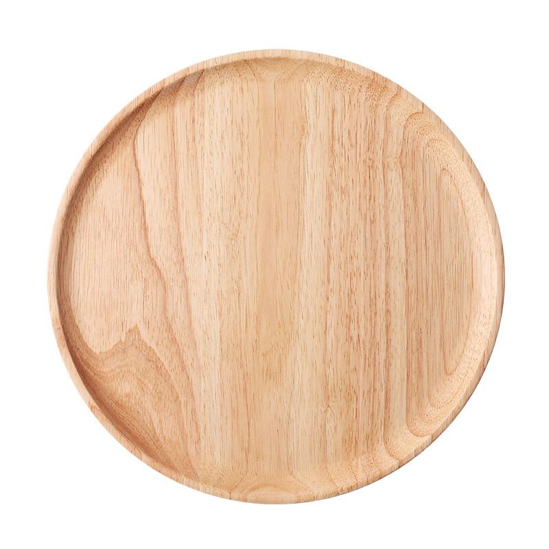 Rubberwood Round Serving Tray