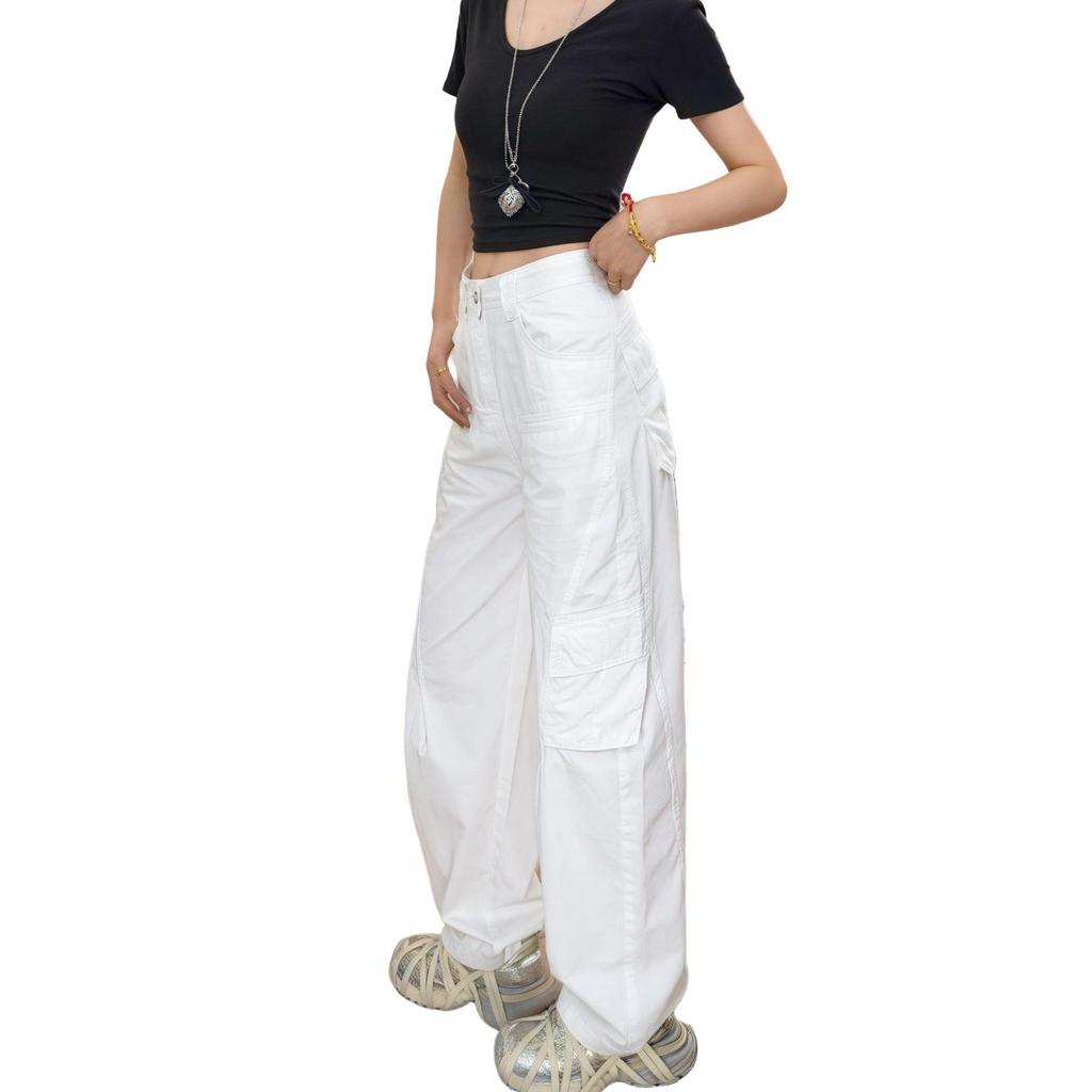 2025 Early Autumn Slimming Scimitar Cargo Pants - Women's Loose Straight-Leg Casual Pants for Pear-Shaped Bodies