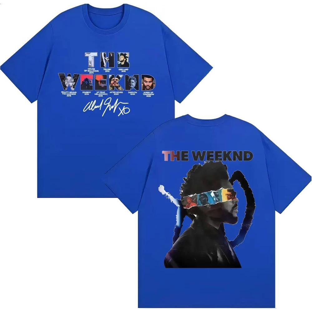 T-shirts The Weeknd After Hours Til Dawn Tournée Européenne Vêtements Homme Mode Style Hip Hop T-shirt Coton Surdimensionné T-shirt