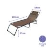 Sun-lounger Marbueno Brown 190 X 27 X 58 Cm