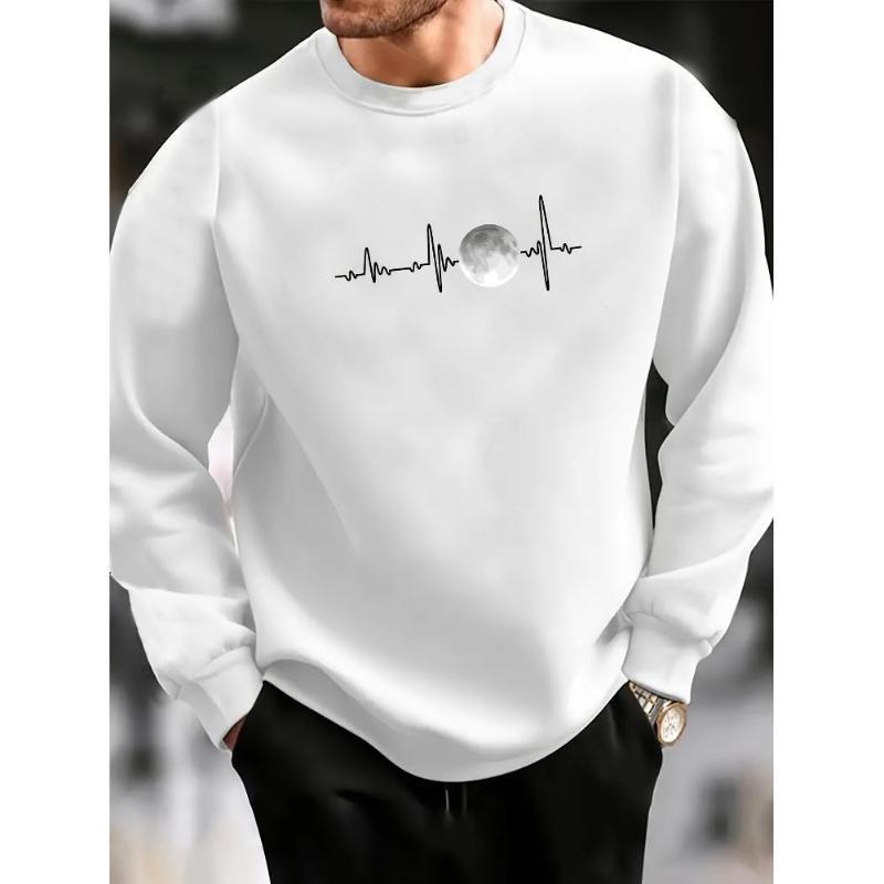 

Ribbed Cuffs & Anti-Pilling, Men s Crew Neck Sweatshirt XXL чорний