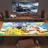 Cartoon Pokemon Mouse Pad, Large Gaming Desk Mat, Non-slip XXL Mousepad for Laptop & Tablet, Mini PC Playmat with Stitched Edges
