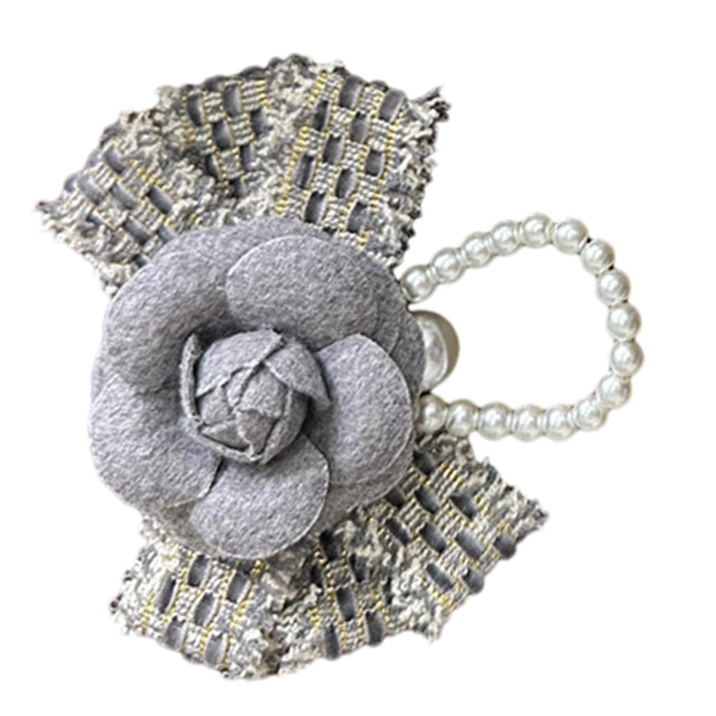 Bowknot Camellia Pearls Breastpins Flowers Lapel Pin Brooch for Women Versatile Fabric Lapel Pin Fashionable Jewelry