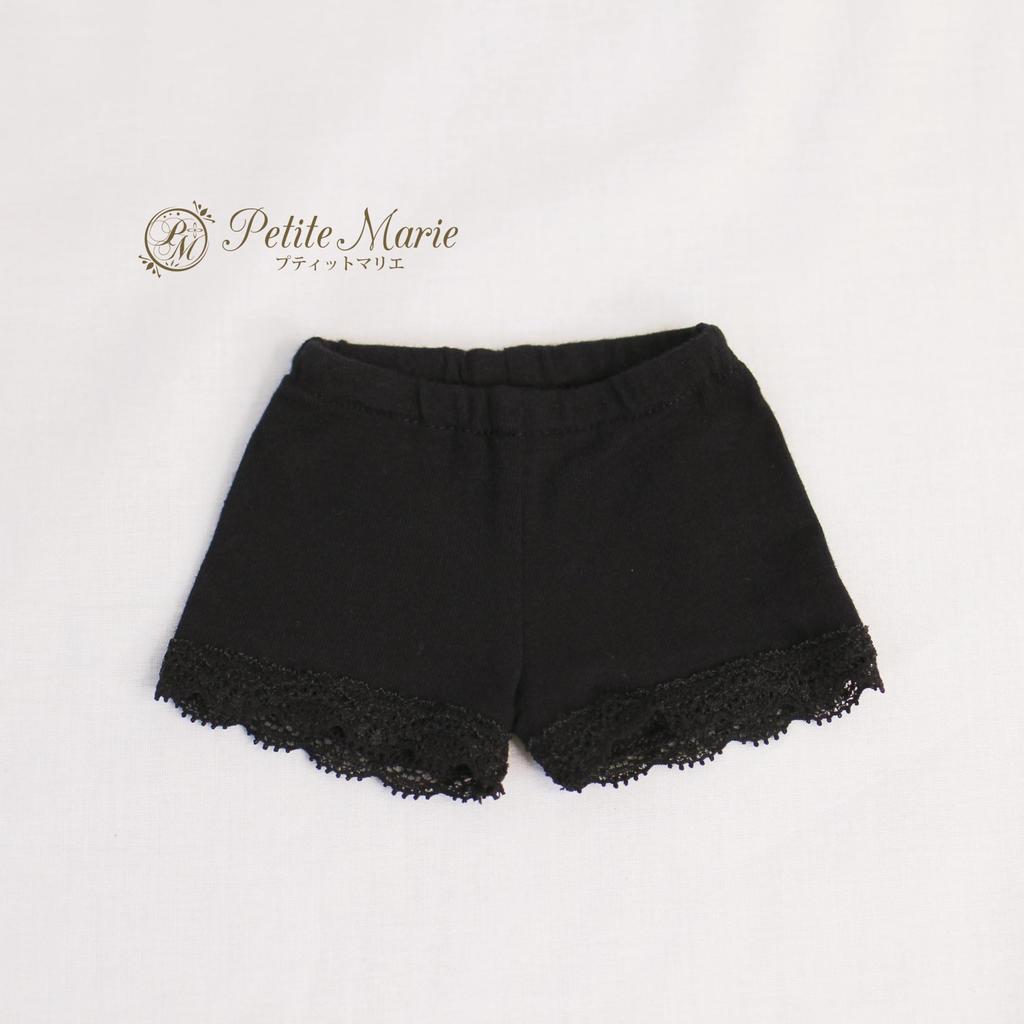 [Petite Marie] 13 DD Compatible, 1-Minute Length, Lace-Trimmed Leggings, Black, Tights, Fitness Pants, Daily Pants, Casual Pants, 60cm Doll, BJD,