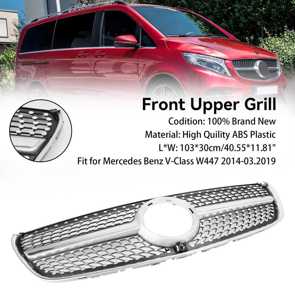 Grilă frontală superioară cu diamant potrivită pentru Mercedes Benz V Class W447 2014-03.2019