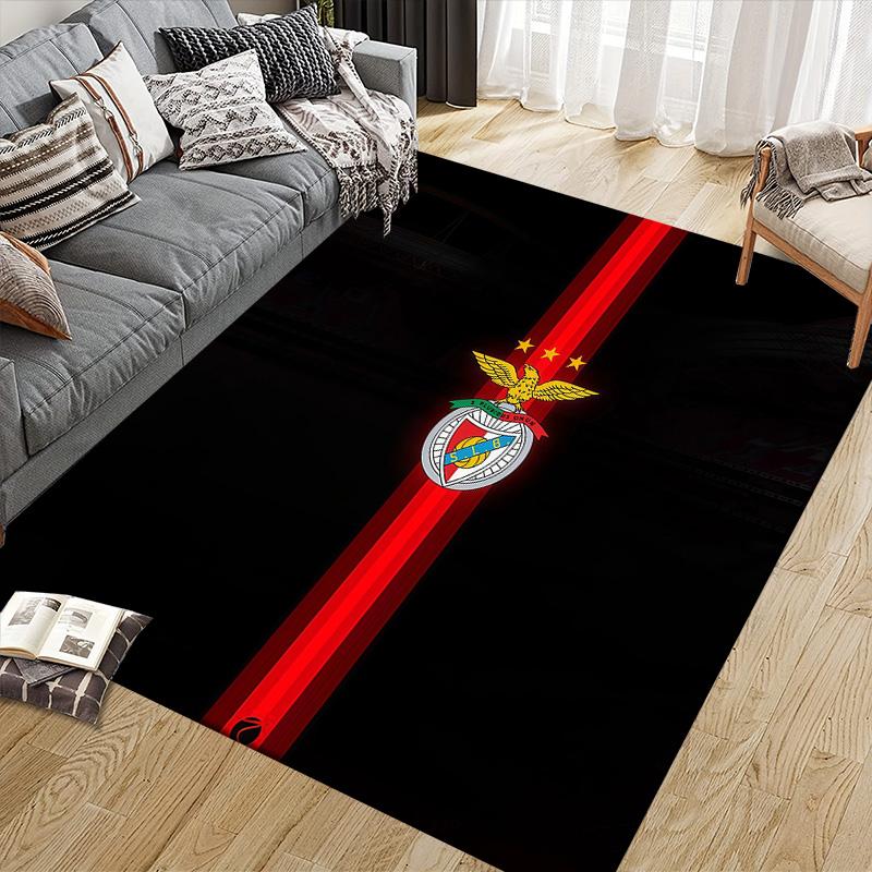 Sport Lisboa e Benfica2 Flannel Pattern Square Carpet,Area Rug,Carpet Rug for Living Room Bedroom Sofa Playroom Decor,Non-slip Floor Mat