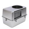 Enclosed Metal Cat Litter Box with Lid Scoop Prevent Splashing Stainless Steel Top Entry Cat Toilet For Multiple Cats