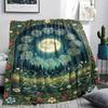 1Pc Constellations Print Flannel Blanket, High Quality Comfortable for All Seasons, Home Decor, Warmth and Comfort, Perfect for Christmas Gifts W147