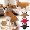 Reversible Winter Pet Jacket with Leash Hole Windproof Warm Dog Outfits for Small Medium Dogs Cat Pets Coat for Puppy Cats
