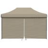Vidaxl Pop-Up Party Tent with 4 Walls, Taupe