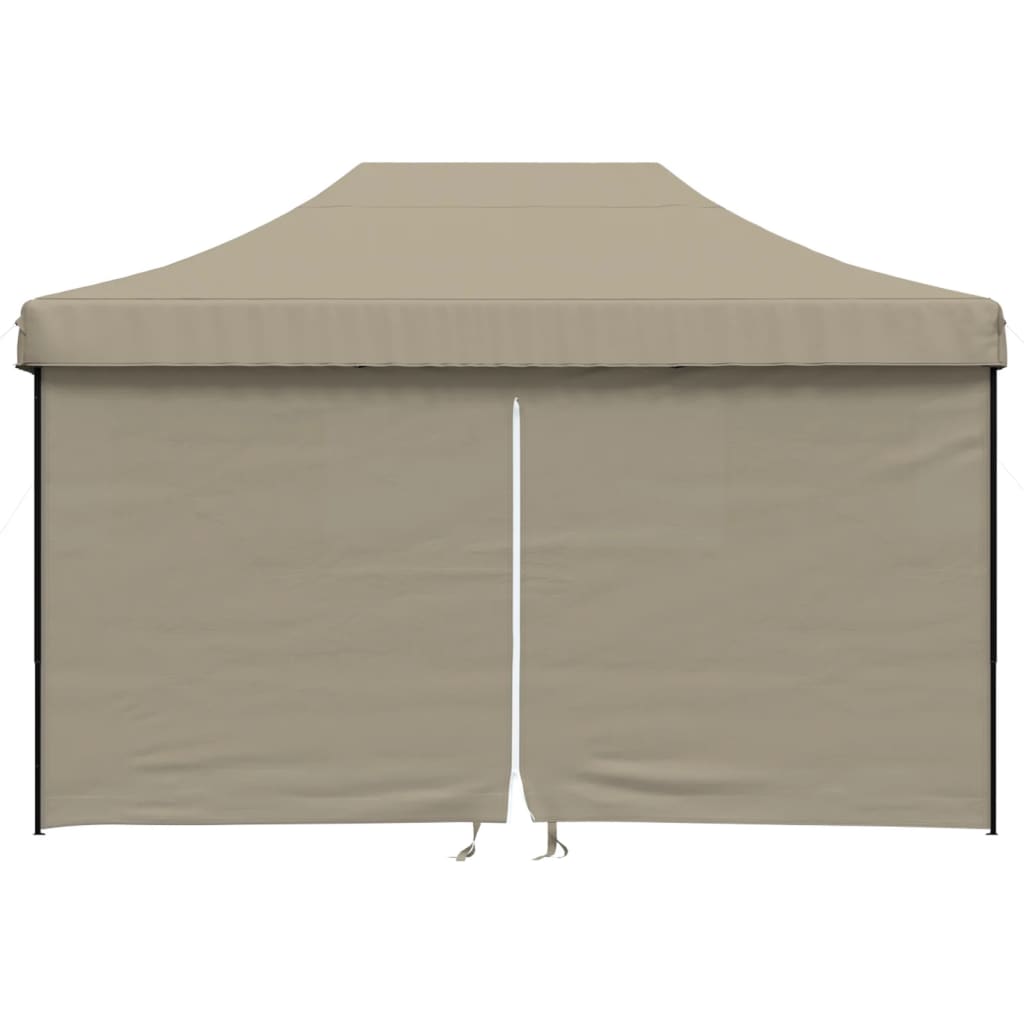 Vidaxl Pop-Up Party Tent with 4 Walls, Taupe