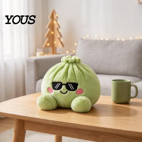 Skin Friendly Soft Pillow Cute Dumpling Plush Toy, Stuffed for Stress Relief And Anxiety Sensory Toy Focus Relief, Kawaii Food Plushie