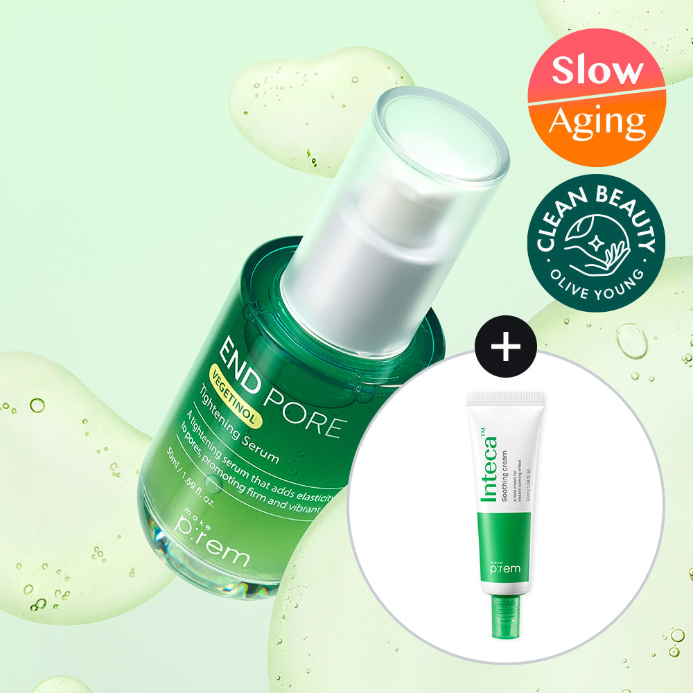makeprem End Pore Vegitinol Pore Serum 50ml + Inteca Cream 31ml (+31ml)