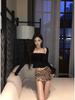 2024 Autumn Trendy Leopard Print Sequin Low Waist Short Skirt