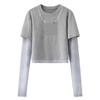 Spring 2026 Small Horse Pearl Necklace Print Two-Piece T-shirt