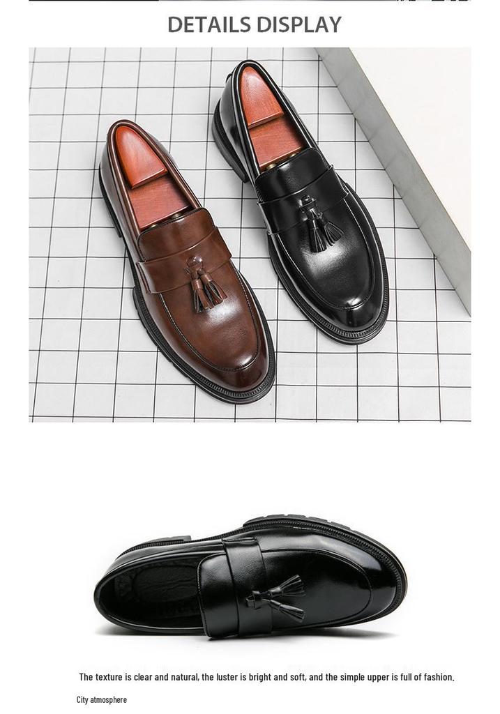 Men's Tassel Loafers: British Style, Big Sizes 38-46, Trendy Casual Leather Business Shoes