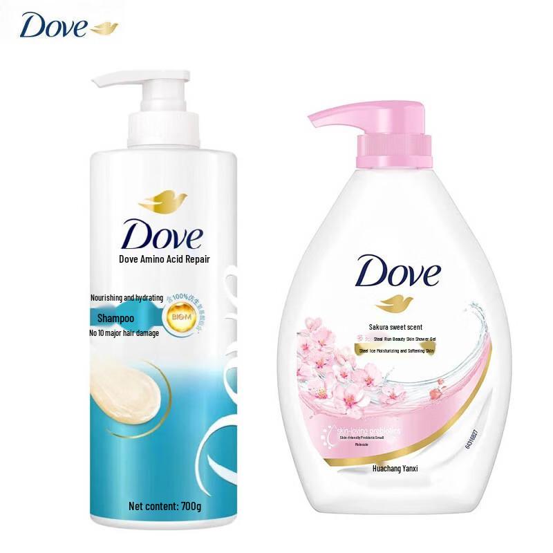 Набор Dove Питательный Шампунь и Гель для душа с Цветением Вишни