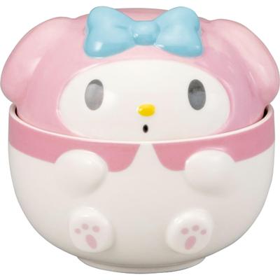 Sanrio My 3D Bowl with 13 X Character My Melody "Round Melody" Lid, Approx. 400ml, Approx. 13cm, Tableware, Goods, Pink, San4556-3