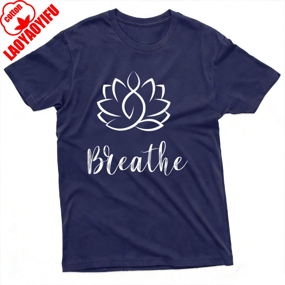 Lotus Flower Breathe Summer Unisex TShirt Yoga Style Casual Wear for Relaxation and Meditation Ideal Gift for Him Clothes S