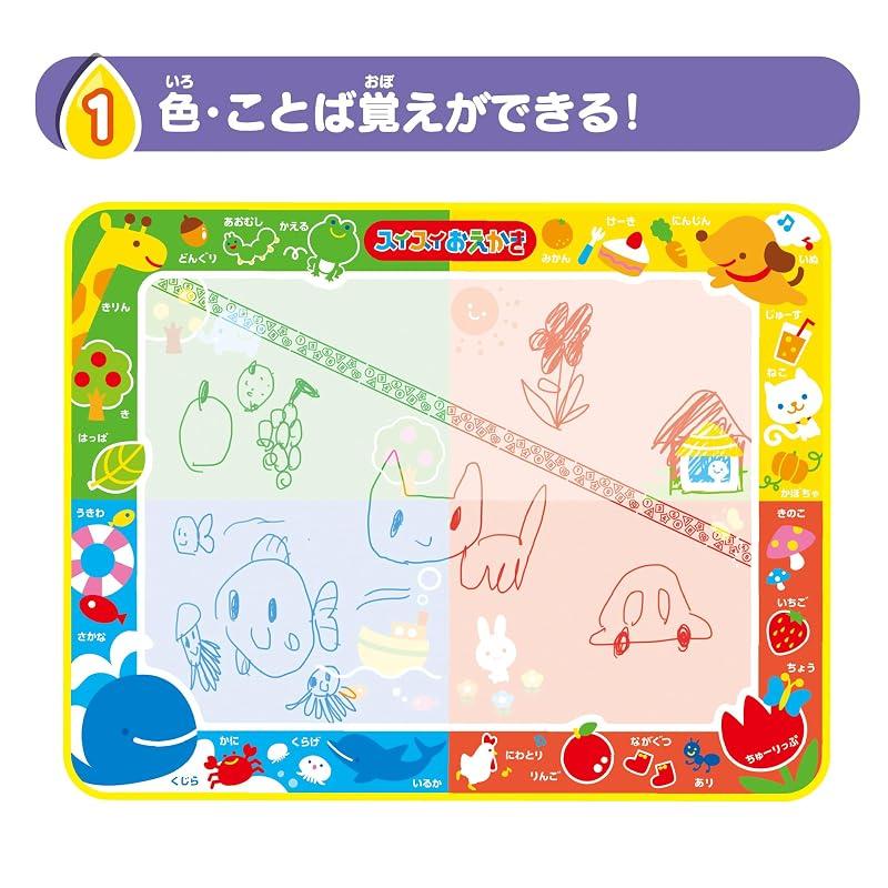 Suisui Oekaki Colorful Sheet Roller & Stamp Set (2022 Model) Blue, Green, Yellow, Orange 1823109
